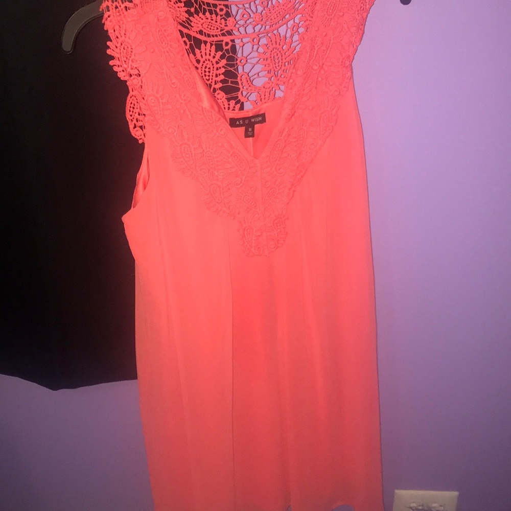 As u wish lace coral dress